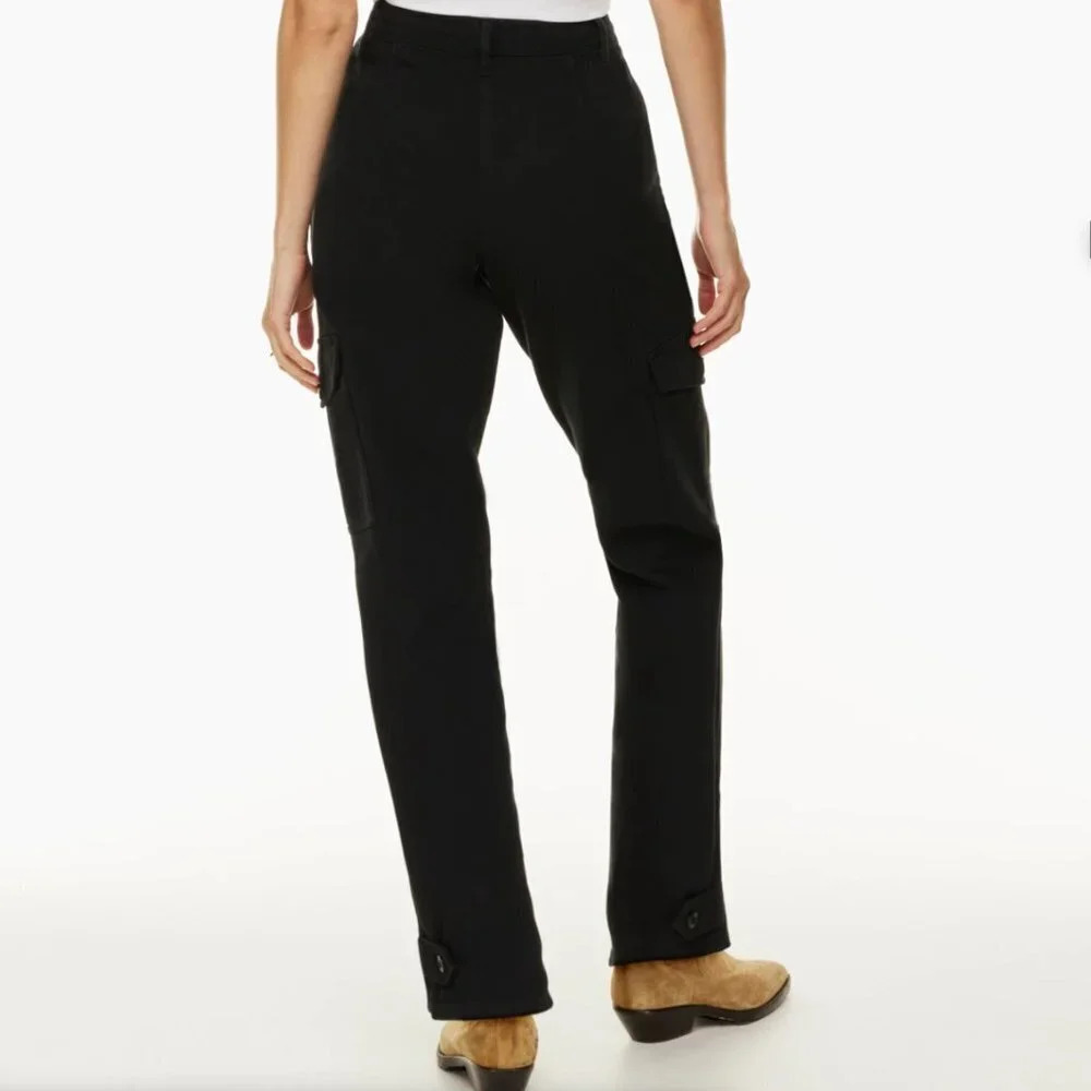 Aritzia Wilfred  Free High Rise Black Cargo Pants Size 2 - Picture 3 of 14